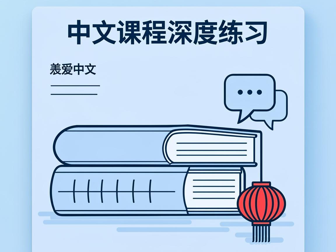 Ilustrasi kursus Mandarin dua bulan di Cirebon: buku dan balon percakapan